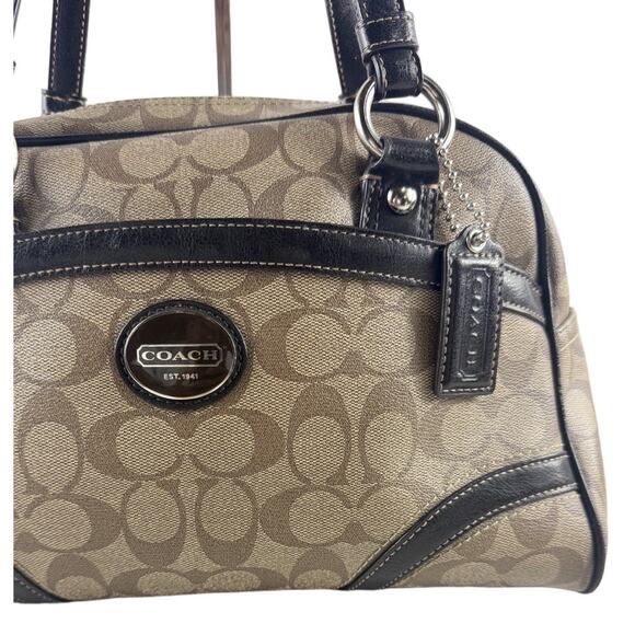 COACH-F18918-PEYTON-SATCHEL KHAKI/MAHOGANY - Picture 2 of 9
